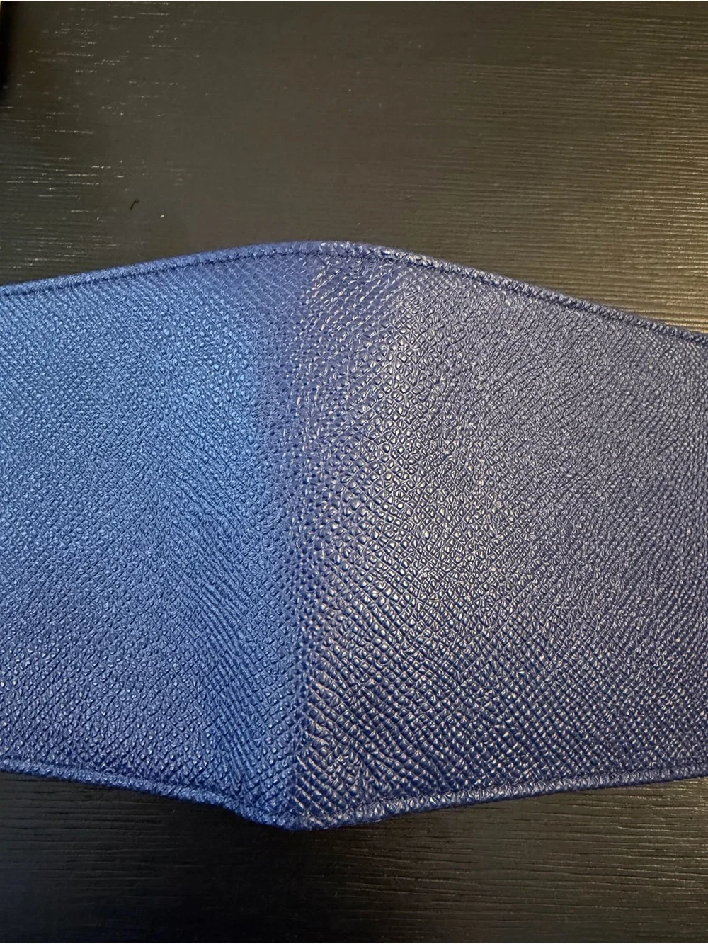 Dolce & Gabbana Blue Textured Leather Bifold Wallet